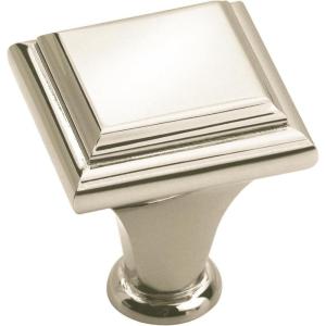 Amerock | Cabinet Knob | Polished Nickel | 1 inch (25 mm) Length | Manor | 1 Pack | Drawer Knob | Cabinet Hardware