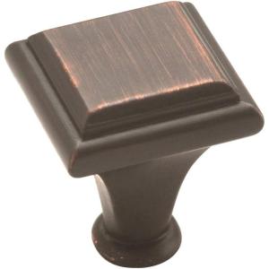 Amerock | Cabinet Knob | Satin Nickel | 1 inch (25 mm) Length | Manor | 1 Pack | Drawer Knob | Cabinet Hardware(Oil Rubbed Bronze)