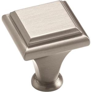 Amerock | Cabinet Knob | Satin Nickel | 1 inch (25 mm) Length | Manor | 1 Pack | Drawer Knob | Cabinet Hardware(Satin Nickel)