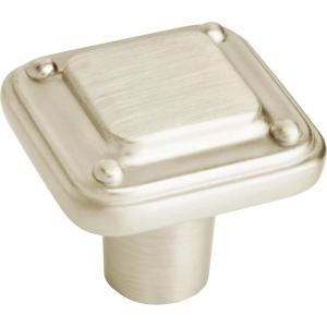 Amerock | Kitchen Cabinet Knob | Antique Iron | 1-3/16 in (30 mm) | Jolene | 1 Pack | Furniture Hardware | Bathroom Drawer Knob| Dresser Drawer Handle | Cabinet Pull(Silver Champagne)