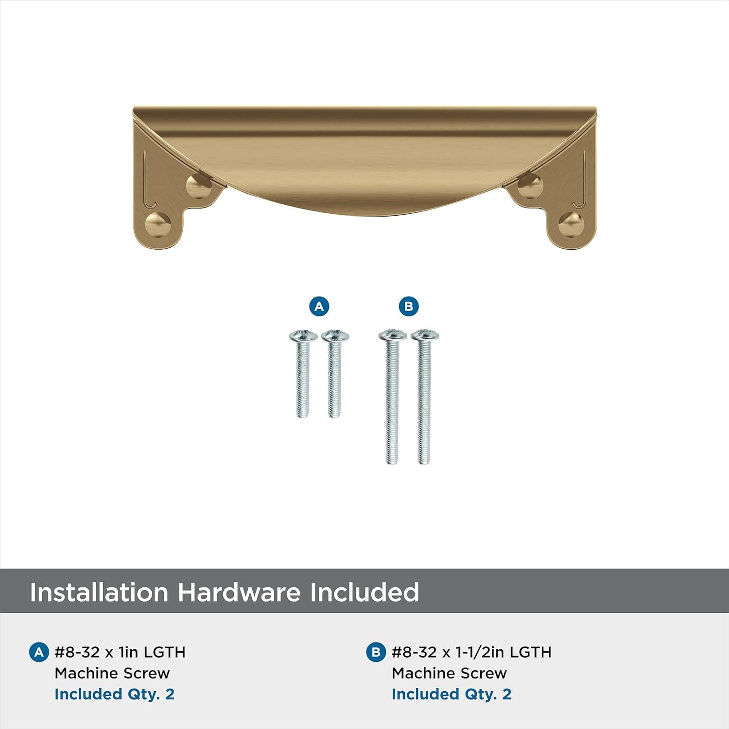 image:imageAmerock Cabinet Cup Pull Satin Nickel 3 inch 76 mm Center to Center Inspirations 1 Pack Drawer Pull Drawer Handle Cabinet HardwareChampagne Bronze