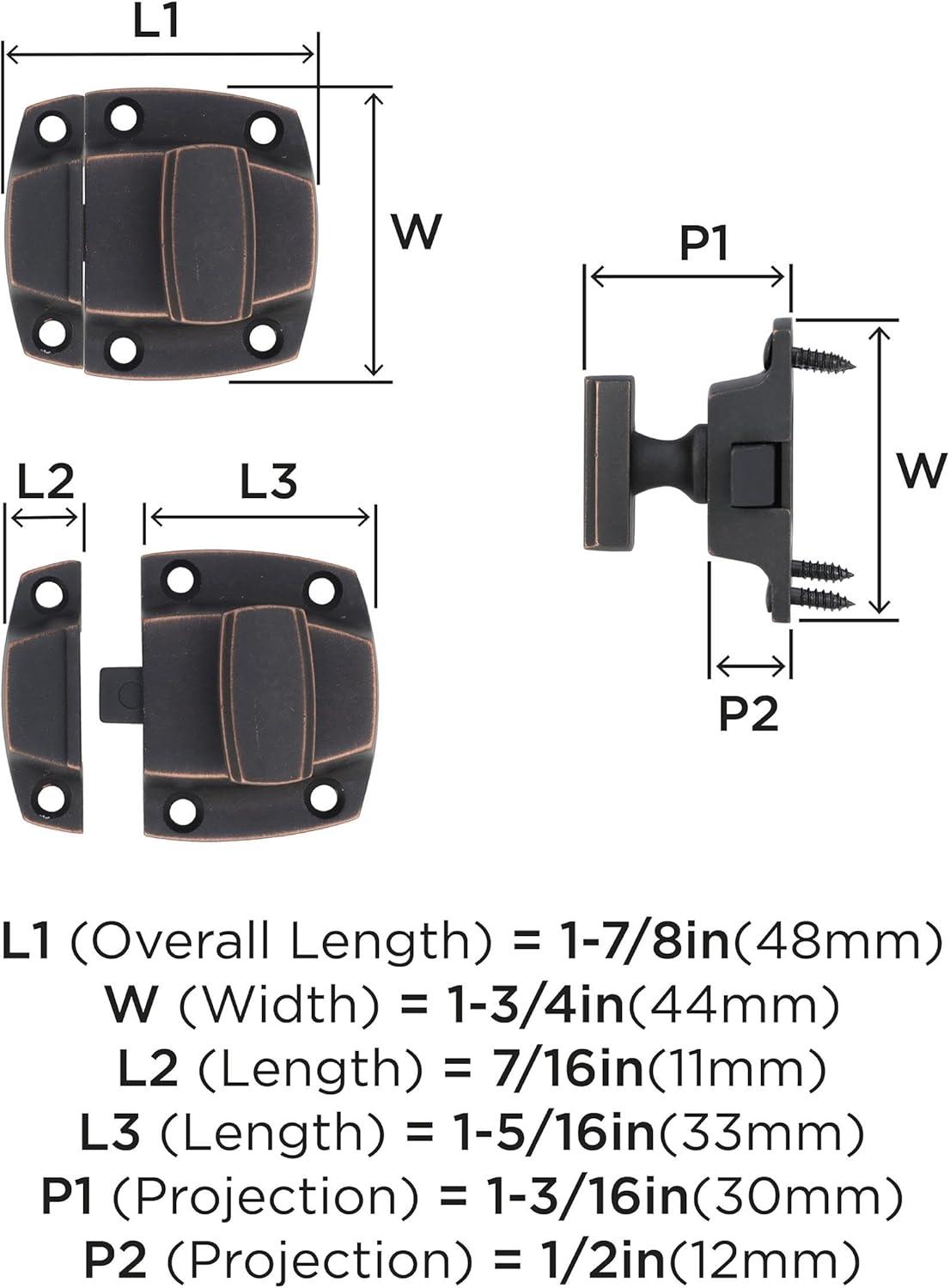 image:imageAmerock Cabinet Latch Polished Nickel 178 inch 48 mm Length Highland Ridge 1 Pack Cabinet HardwareDarkOiled Bronze