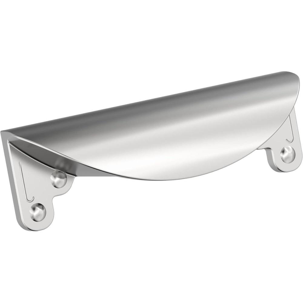 image:imageAmerock Cabinet Cup Pull Satin Nickel 3 inch 76 mm Center to Center Inspirations 1 Pack Drawer Pull Drawer Handle Cabinet HardwarePolished Chrome
