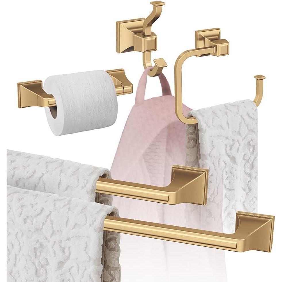 image:imageAmerock  Champagne Bronze  Mulholland  5 Piece  Bathroom Accessories Set