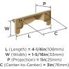 Amerock | Cabinet Cup Pull | Satin Nickel | 3 inch (76 mm) Center to Center | Inspirations | 1 Pack | Drawer Pull | Drawer Handle | Cabinet Hardware(Champagne Bronze)
