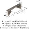 Amerock | Cabinet Cup Pull | Satin Nickel | 3 inch (76 mm) Center to Center | Inspirations | 1 Pack | Drawer Pull | Drawer Handle | Cabinet Hardware(Satin Nickel)