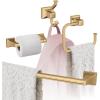 Amerock | Champagne Bronze | Mulholland | Towel Bar | 24 inch (610 mm) | 4 Piece | Bathroom Accessories Set