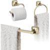 Amerock | Golden Champagne | Stature |Towel Bar | 18 inch (457 mm) | 3 Piece | Bathroom Accessories Set
