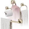 Amerock | Golden Champagne | Stature |Towel Bar | 18 inch (457 mm) | 4 Piece | Bathroom Accessories Set