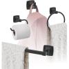 Amerock | Matte Black | Stature | Towel Bar | 18 inch (457 mm) | 4 Piece | Bathroom Accessories Set