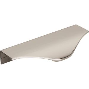 Amerock | Cabinet Edge Pull | Polished Nickel | 4-3/16 inch (106 mm) Center to Center | Aloft | 1 Pack | Drawer Pull | Drawer Handle | Cabinet Hardware