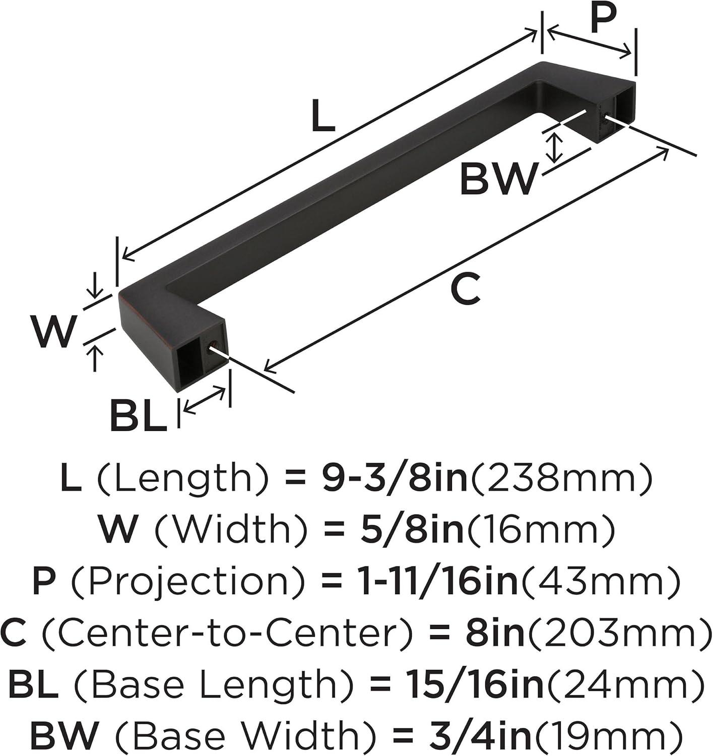 image:imageAmerock Appliance Pull Oil Rubbed Bronze 8 inch 203 mm Center to Center Blackrock 1 Pack Drawer Pull Drawer Handle Cabinet Hardware