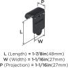 Amerock | Cabinet Finger Pull | Matte Black | 1-7/8 inch (48 mm) Length | Inspirations | 1 Pack | Drawer Pull | Drawer Handle | Cabinet Hardware