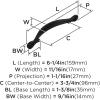 Amerock | Cabinet Pull | Matte Black | 3-3/4 inch (96 mm) Center to Center | Inspirations | 1 Pack | Drawer Pull | Drawer Handle | Cabinet Hardware