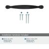 Amerock | Cabinet Pull | Matte Black | 3-3/4 inch (96 mm) Center to Center | Inspirations | 1 Pack | Drawer Pull | Drawer Handle | Cabinet Hardware