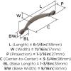 Amerock | Cabinet Pull | Weathered Nickel | 3-3/4 inch (96 mm) Center to Center | Inspirations | 1 Pack | Drawer Pull | Drawer Handle | Cabinet Hardware(Weathered Nickel)