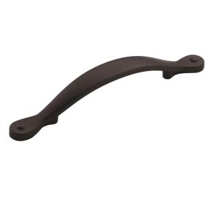 Amerock | Cabinet Pull | Matte Black | 3-3/4 inch (96 mm) Center to Center | Inspirations | 1 Pack | Drawer Pull | Drawer Handle | Cabinet Hardware