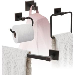Amerock | Oil Rubbed Bronze | Appoint |Towel Bar | 18 inch (457 mm) | 4 Piece | Bathroom Accessories Set