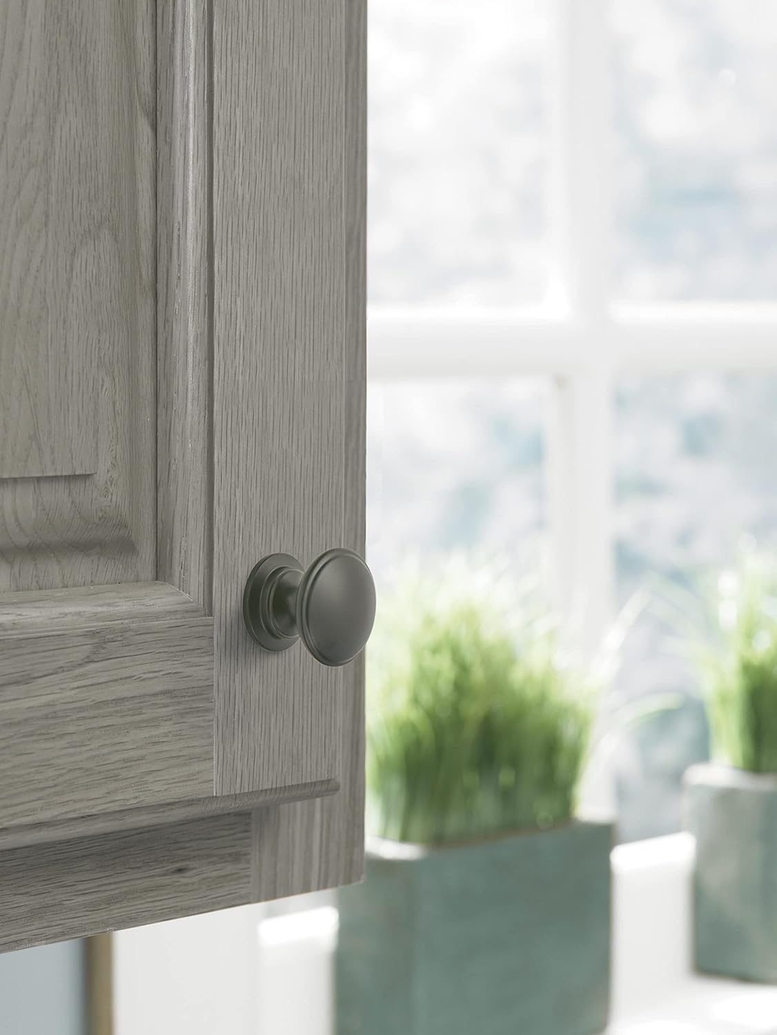 image:imageAmerock Cabinet Knob Matte Black 114 inch 32 mm Diameter Ravino 10 Pack Drawer Knob Cabinet Hardware