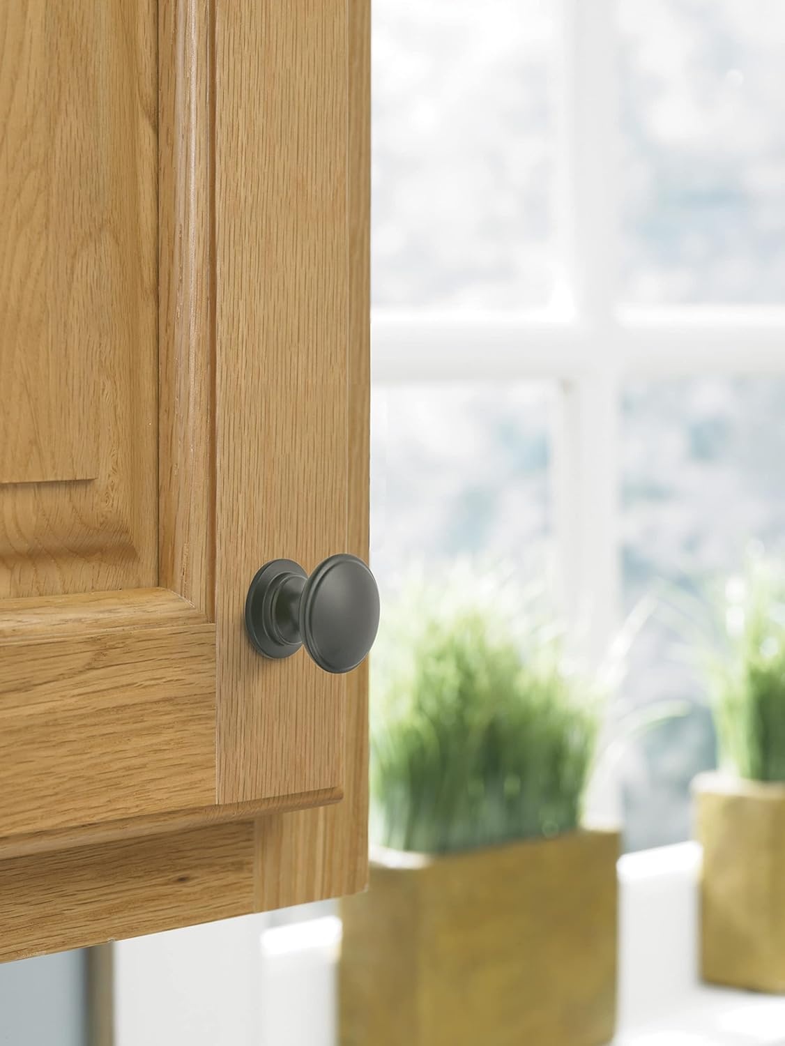 image:imageAmerock Cabinet Knob Matte Black 114 inch 32 mm Diameter Ravino 10 Pack Drawer Knob Cabinet Hardware