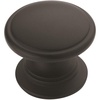 Amerock | Cabinet Knob | Matte Black | 1-1/4 inch (32 mm) Diameter | Ravino | 10 Pack | Drawer Knob | Cabinet Hardware