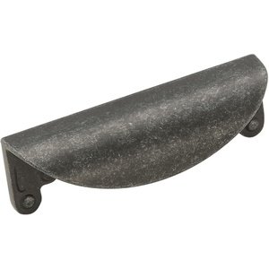 Amerock | Cabinet Cup Pull | Wrought Iron Dark | 3 inch (76 mm) Center to Center | Inspirations | 1 Pack | Drawer Pull | Drawer Handle | Cabinet Hardware