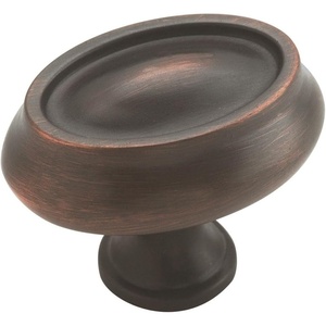 Amerock | Cabinet Knob | Satin Nickel | 1-1/2 inch (38 mm) Length | Manor | 1 Pack | Drawer Knob | Cabinet Hardware(Oil Rubbed Bronze)